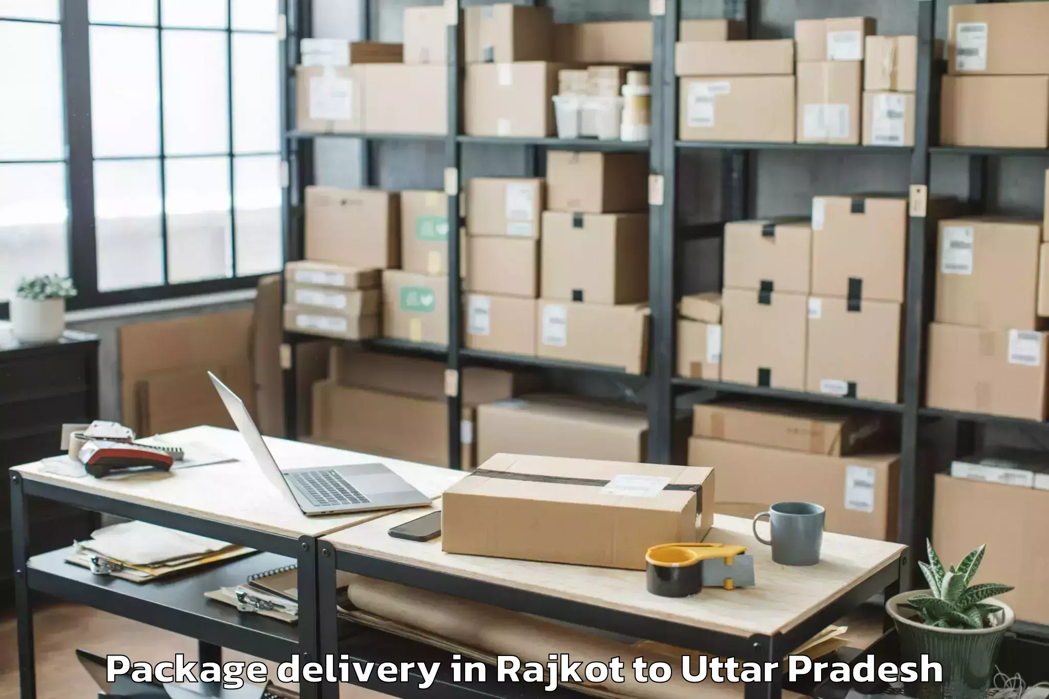 Hassle-Free Rajkot to Sasni Package Delivery